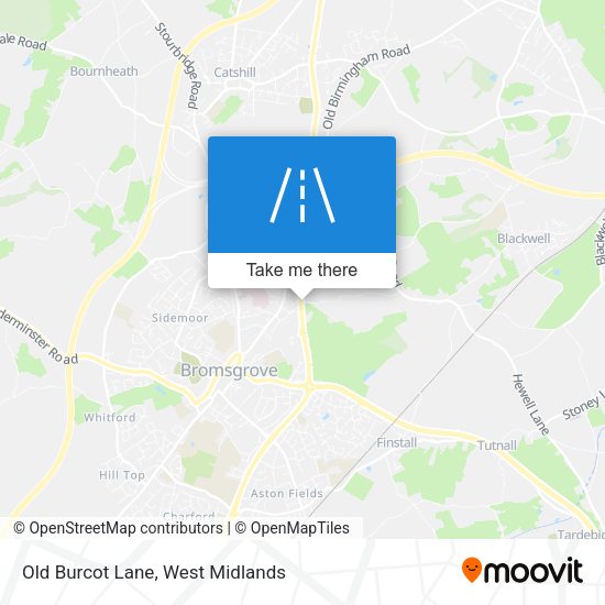 Old Burcot Lane map