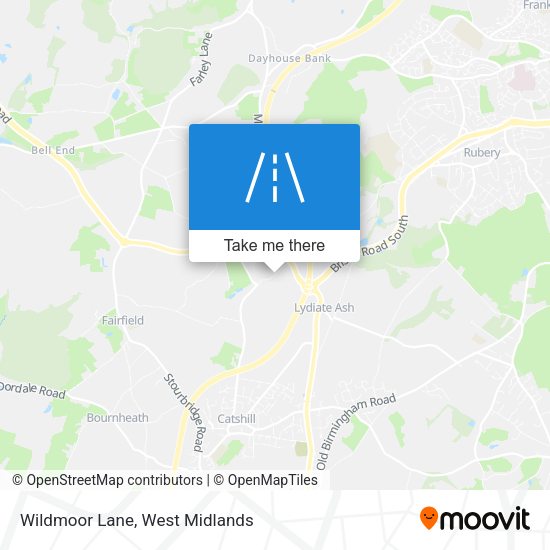 Wildmoor Lane map