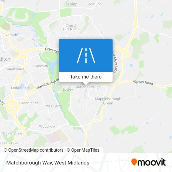 Matchborough Way map