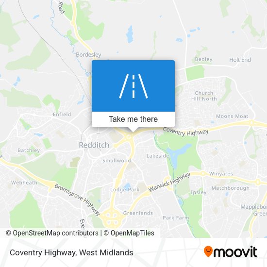 Coventry Highway map