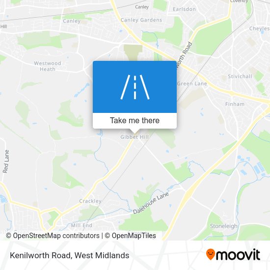 Kenilworth Road map