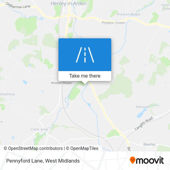 Pennyford Lane map