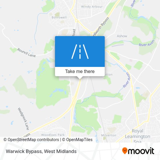 Warwick Bypass map