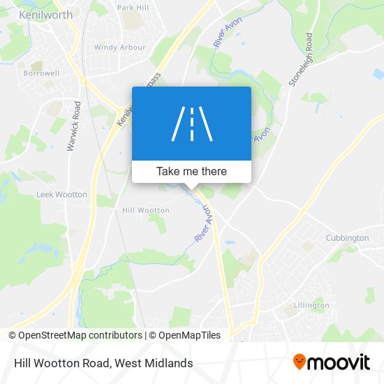 Hill Wootton Road map