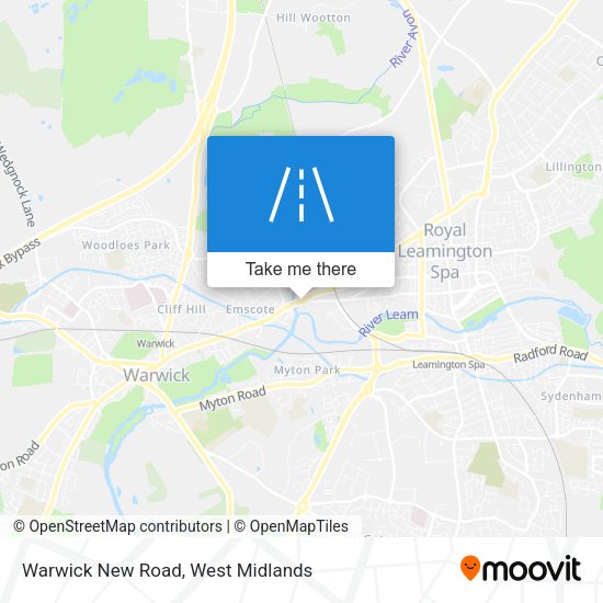 Warwick New Road map