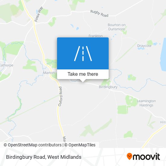 Birdingbury Road map