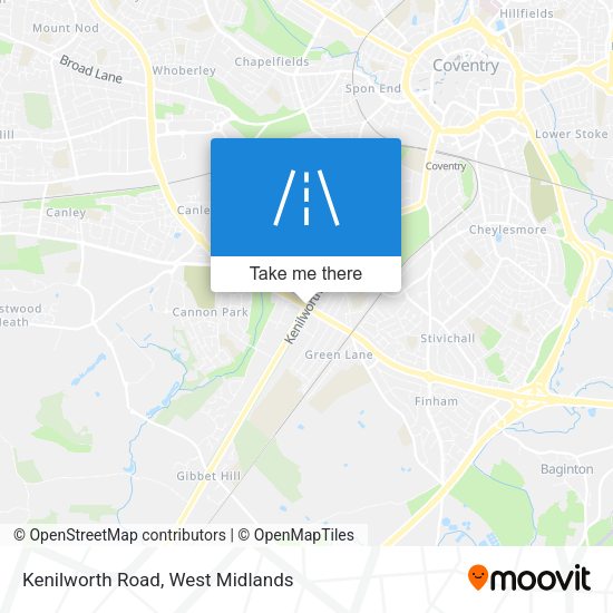 Kenilworth Road map
