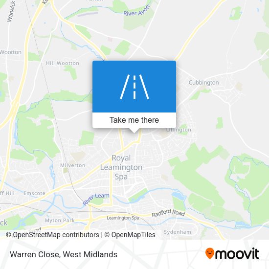 Warren Close map