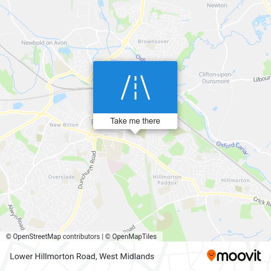 Lower Hillmorton Road map