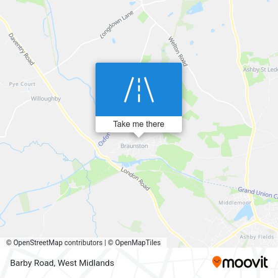 Barby Road map