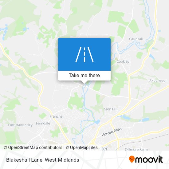 Blakeshall Lane map