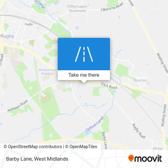 Barby Lane map