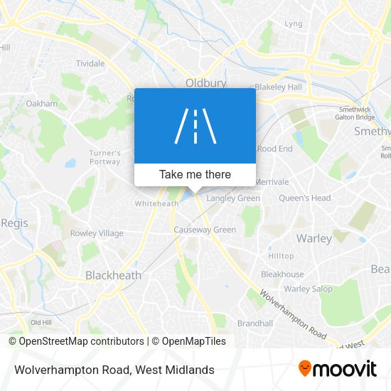 Wolverhampton Road map