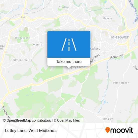 Lutley Lane map