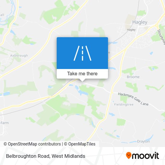 Belbroughton Road map