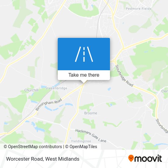 Worcester Road map