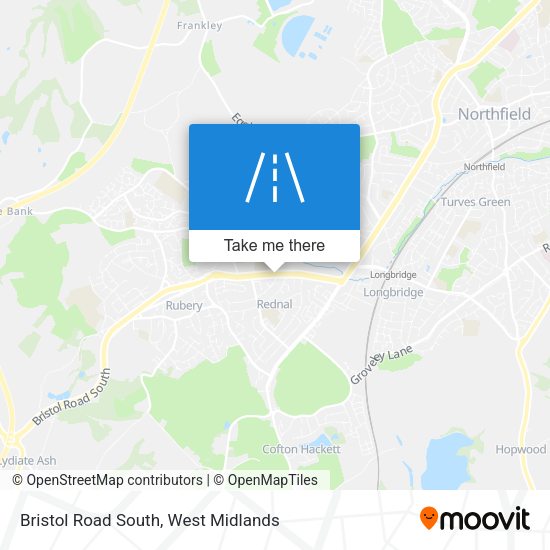 Bristol Road South map