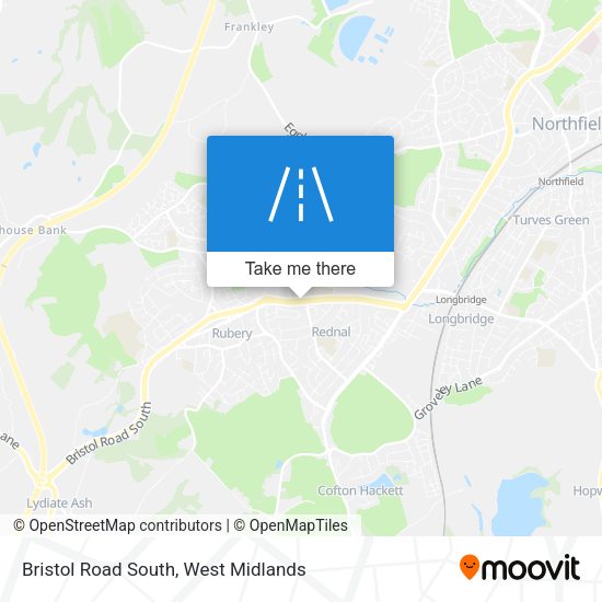 Bristol Road South map