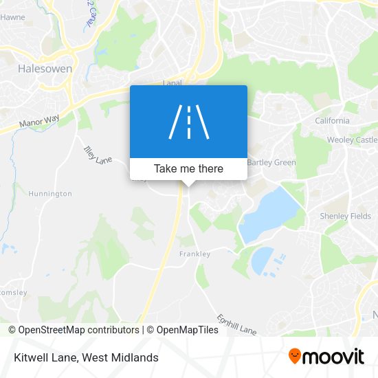 Kitwell Lane map