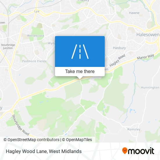 Hagley Wood Lane map
