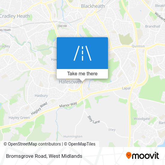 Bromsgrove Road map