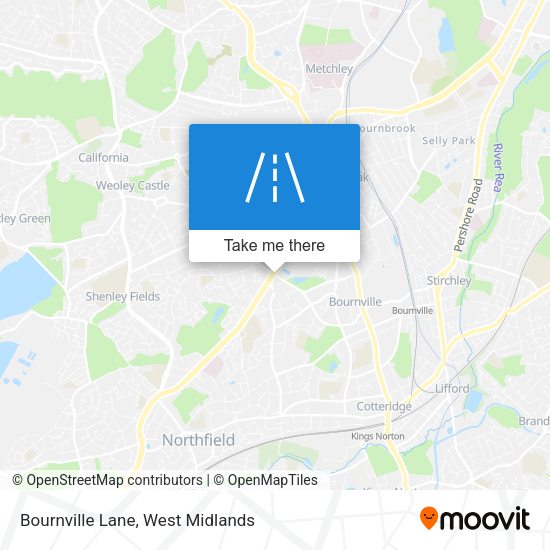 Bournville Lane map