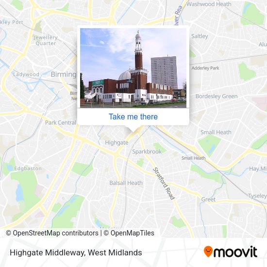 Highgate Middleway map