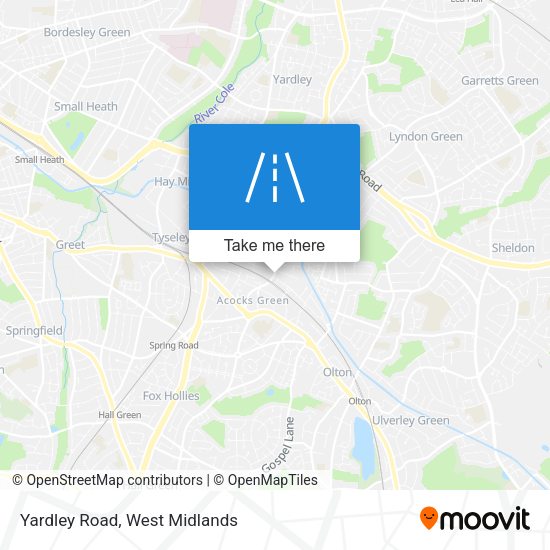 Yardley Road map