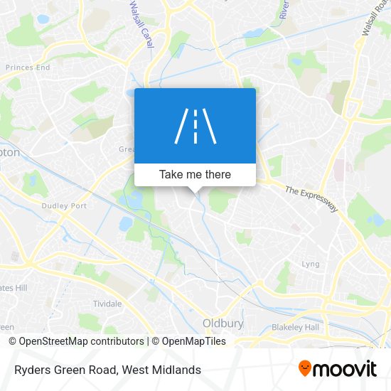Ryders Green Road map