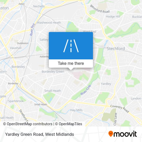 Yardley Green Road map