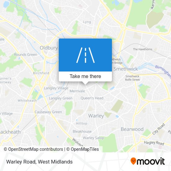 Warley Road map
