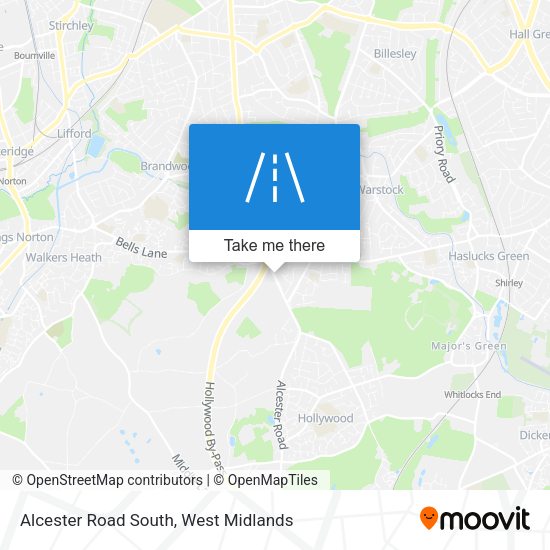 Alcester Road South map