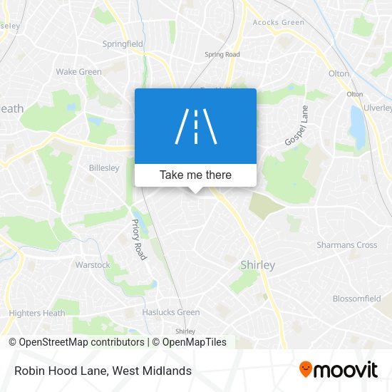 Robin Hood Lane map