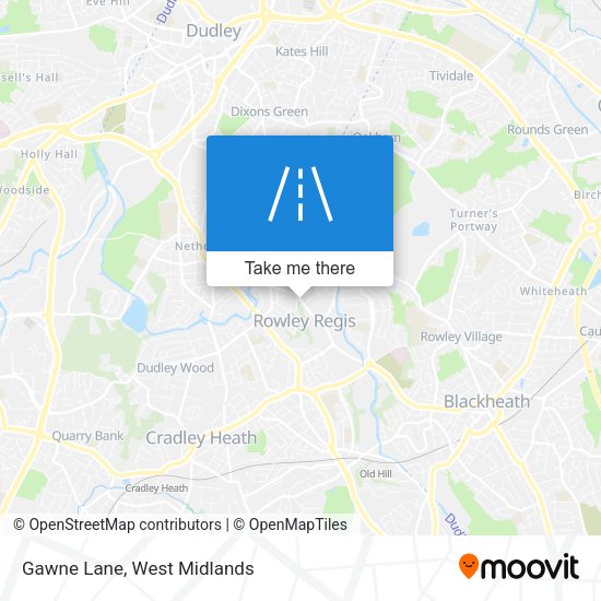 Gawne Lane map