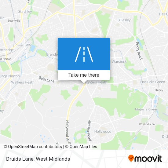 Druids Lane map