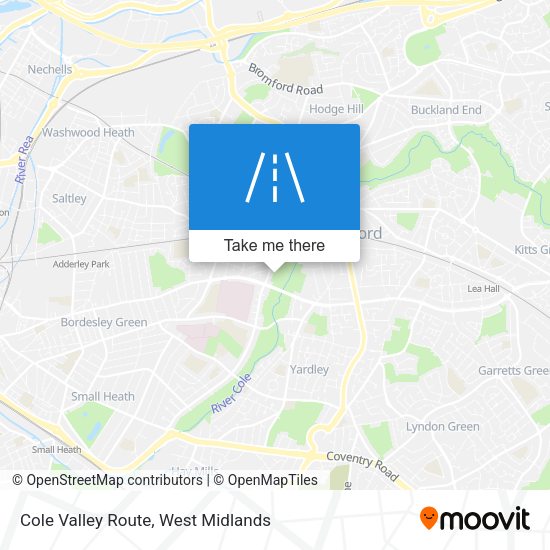 Cole Valley Route map