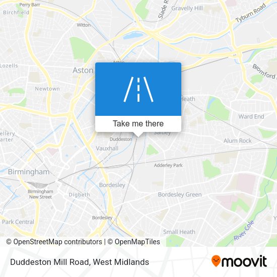 Duddeston Mill Road map