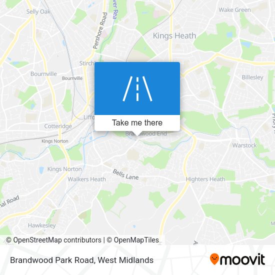 Brandwood Park Road map
