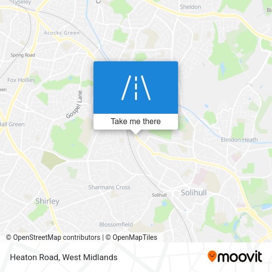 Heaton Road map