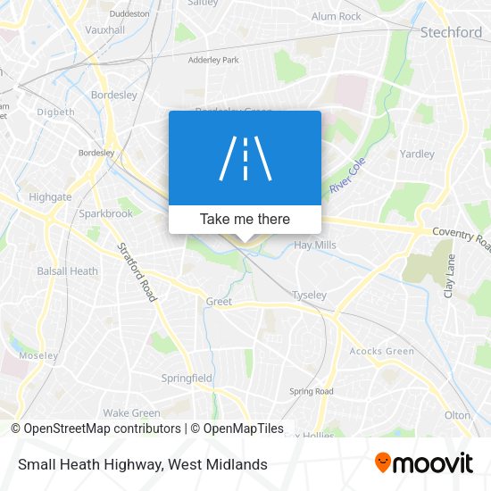 Small Heath Highway map