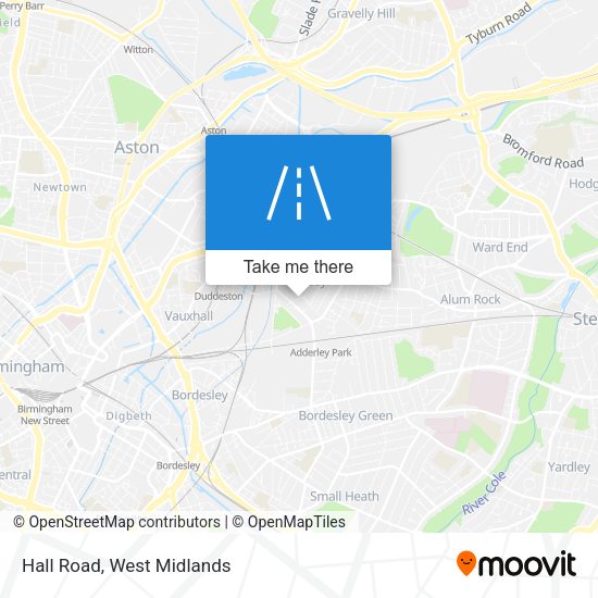 Hall Road map