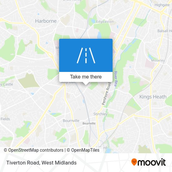 Tiverton Road map