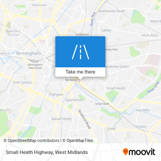 Small Heath Highway map