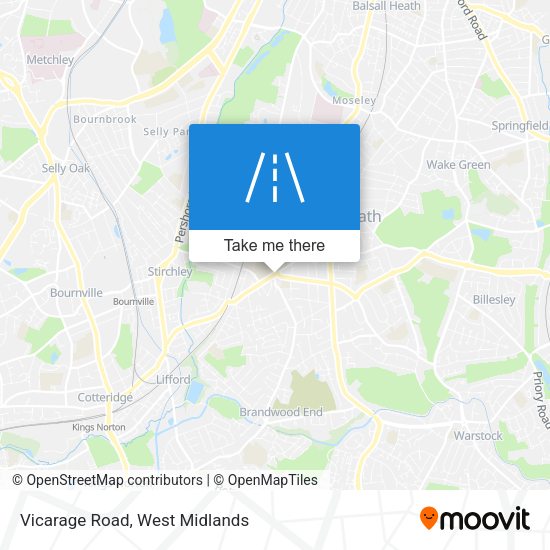 Vicarage Road map