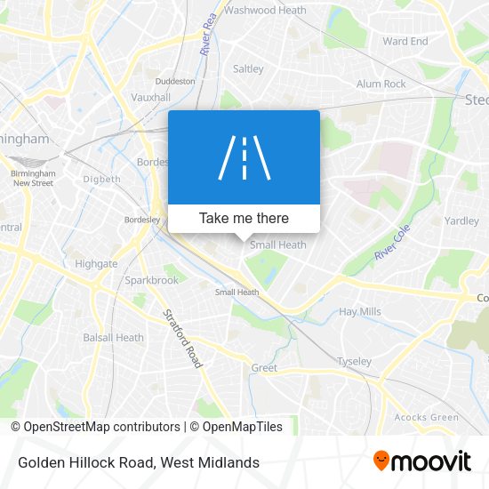 Golden Hillock Road map