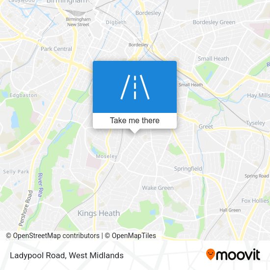 Ladypool Road map