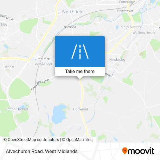 Alvechurch Road map