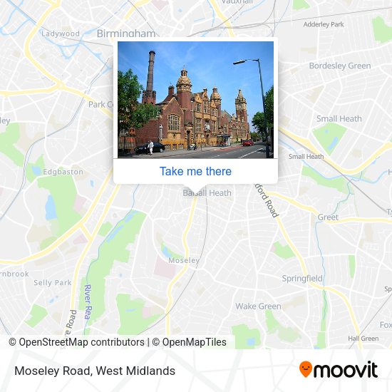 Moseley Road map