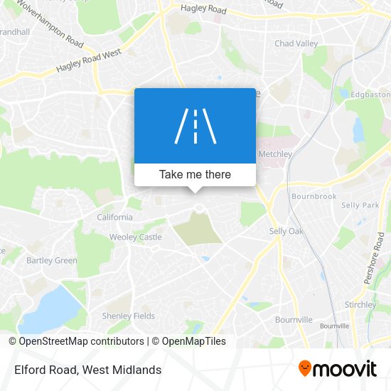 Elford Road map
