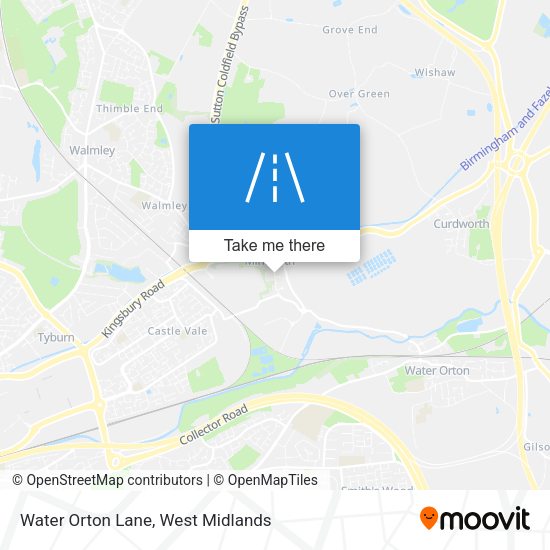 Water Orton Lane map